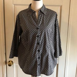 Women’s 1X East 5th Black White Honeycomb Shirt